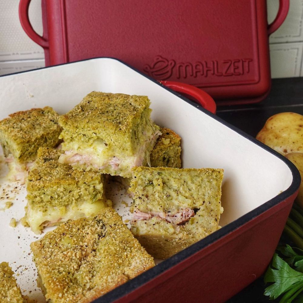 Roasting pan, 10.5 liters, cast iron, enamelled, including lid