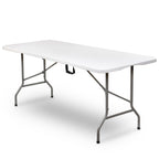 Table pliante, plastique, 180 x 75 x 74 cm, pliable