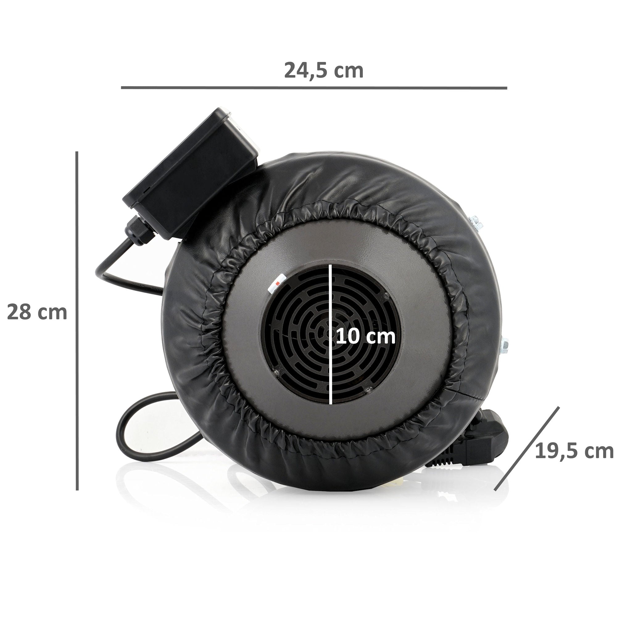 Kit de culture « Premium », Ø100 mm, comprenant un extracteur d’air, un filtre à charbon actif et un tuyau flexible.