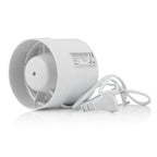 Ventilateur électrique en ligne pour tentes de culture, 130 m³/h, Ø 100 mm