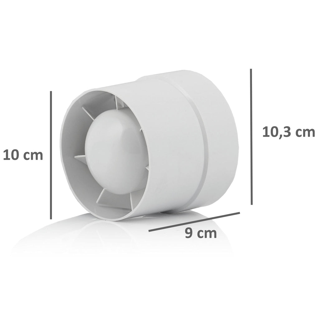 Kit de culture « Basique », Ø100 mm, comprenant un extracteur d’air, un filtre à charbon actif et un tuyau flexible.
