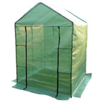 Serre en aluminium, 195 x 143 x 143 cm, étagère comprise