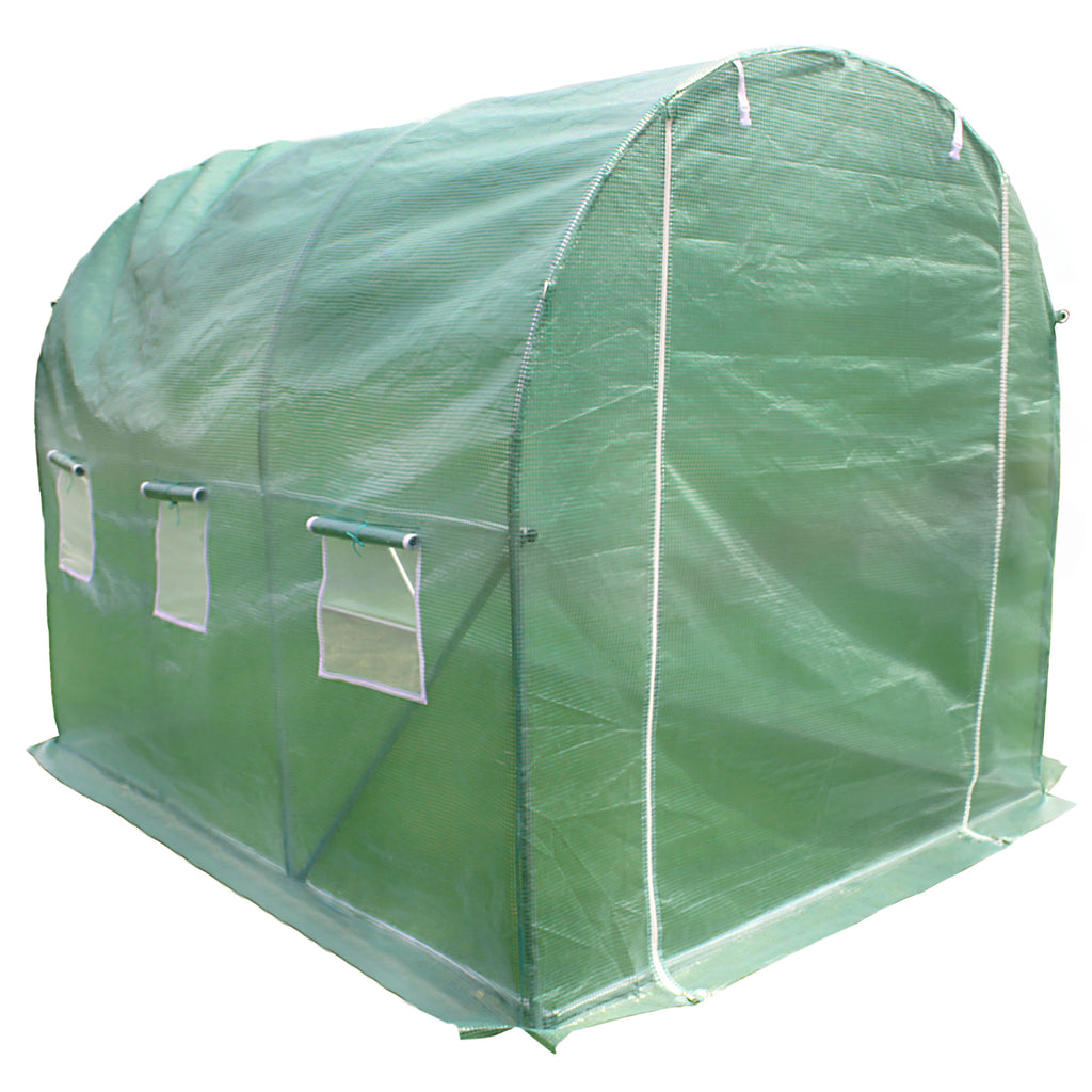 Foliengewächshaus, (H) 2 m, Stahlrohr verzinkt, PE-Gitterfolie