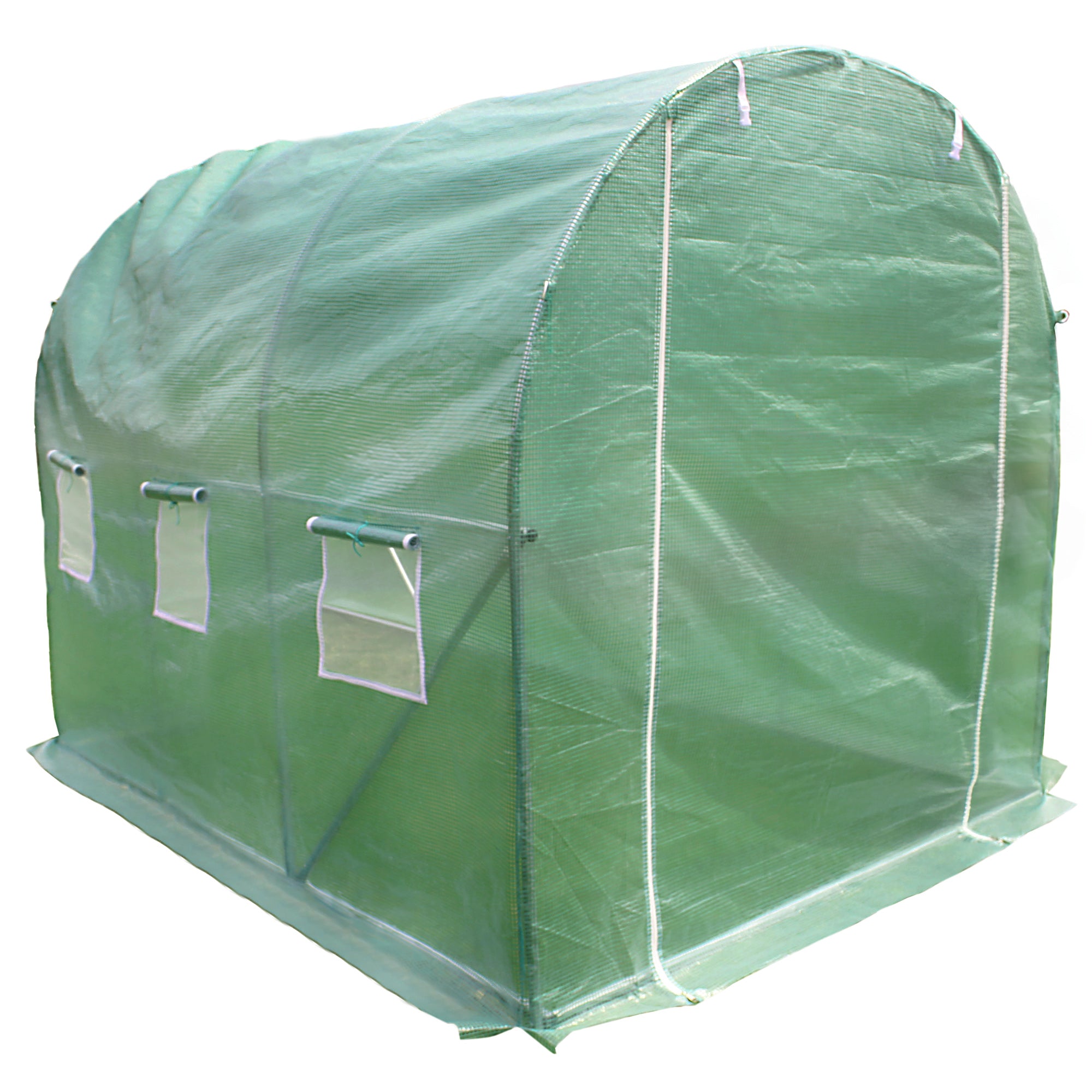 Serre en aluminium, hauteur 2 m, tube en acier galvanisé, film de maille PE