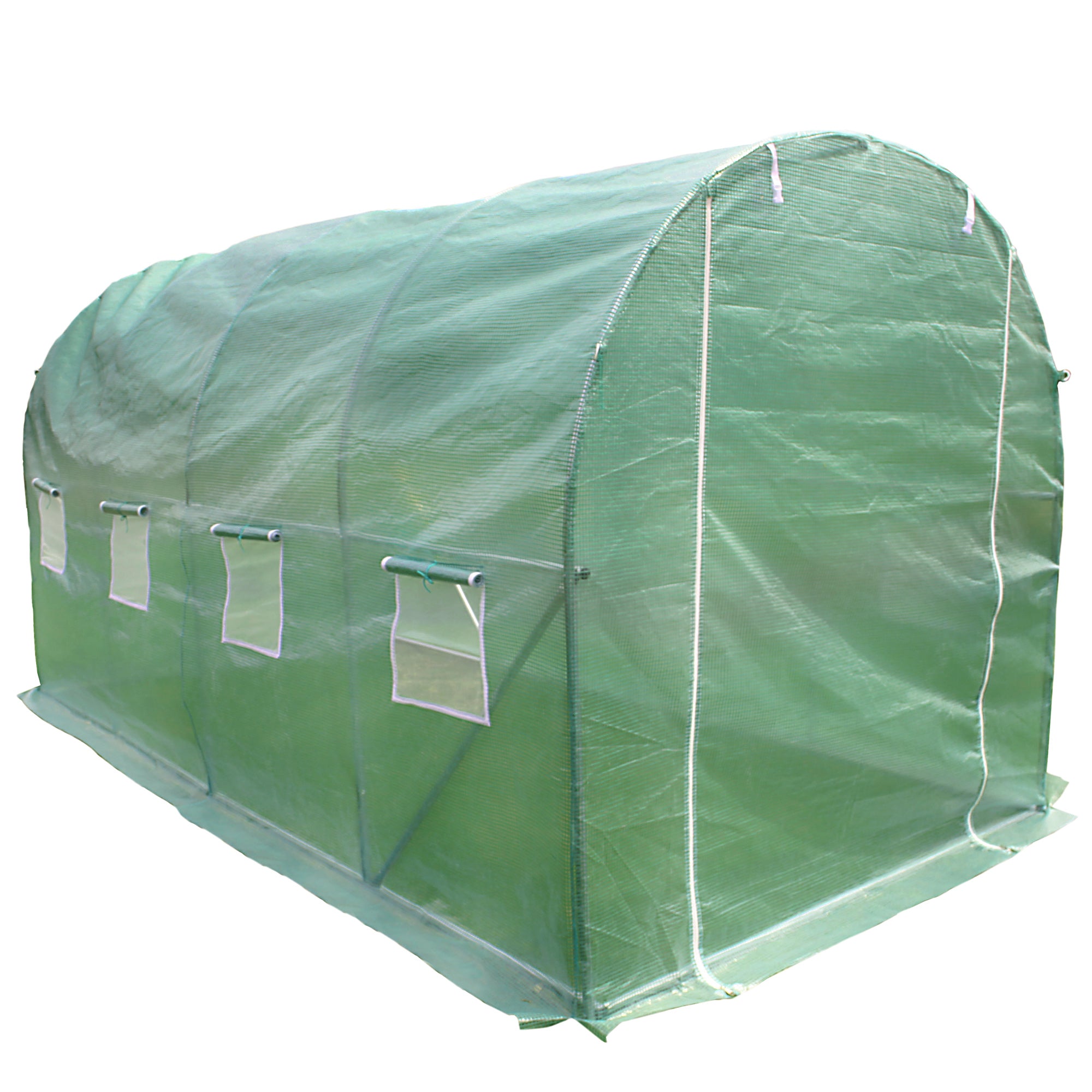 Foliengewächshaus, (H) 2 m, Stahlrohr verzinkt, PE-Gitterfolie