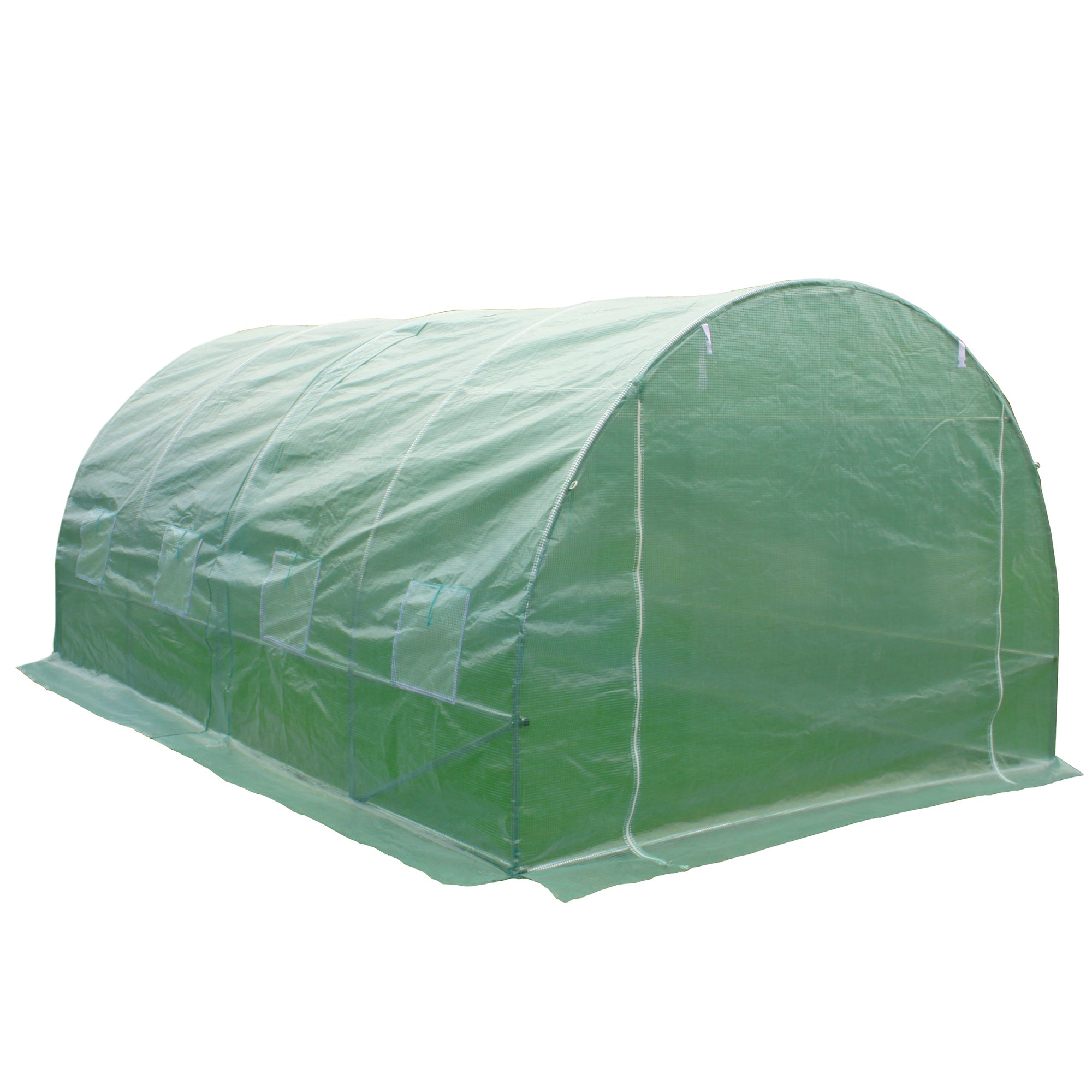 Foliengewächshaus, (H) 2 m, Stahlrohr verzinkt, PE-Gitterfolie