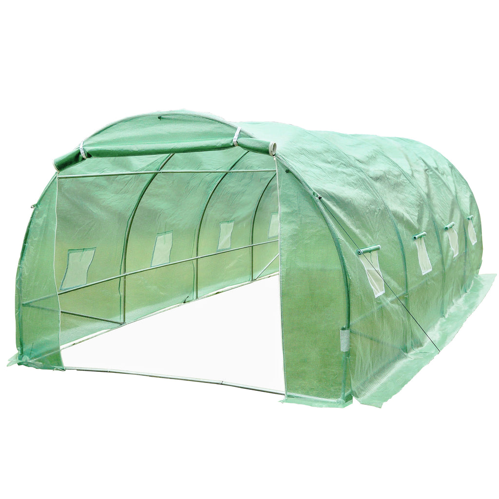 Foliengewächshaus, (H) 2 m, Stahlrohr verzinkt, PE-Gitterfolie