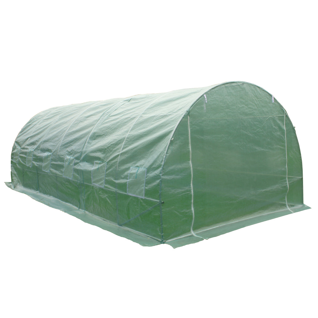 Foliengewächshaus, (H) 2 m, Stahlrohr verzinkt, PE-Gitterfolie