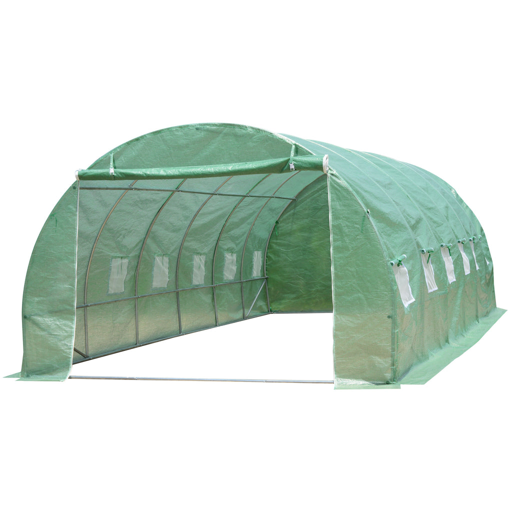 Foliengewächshaus, (H) 2 m, Stahlrohr verzinkt, PE-Gitterfolie