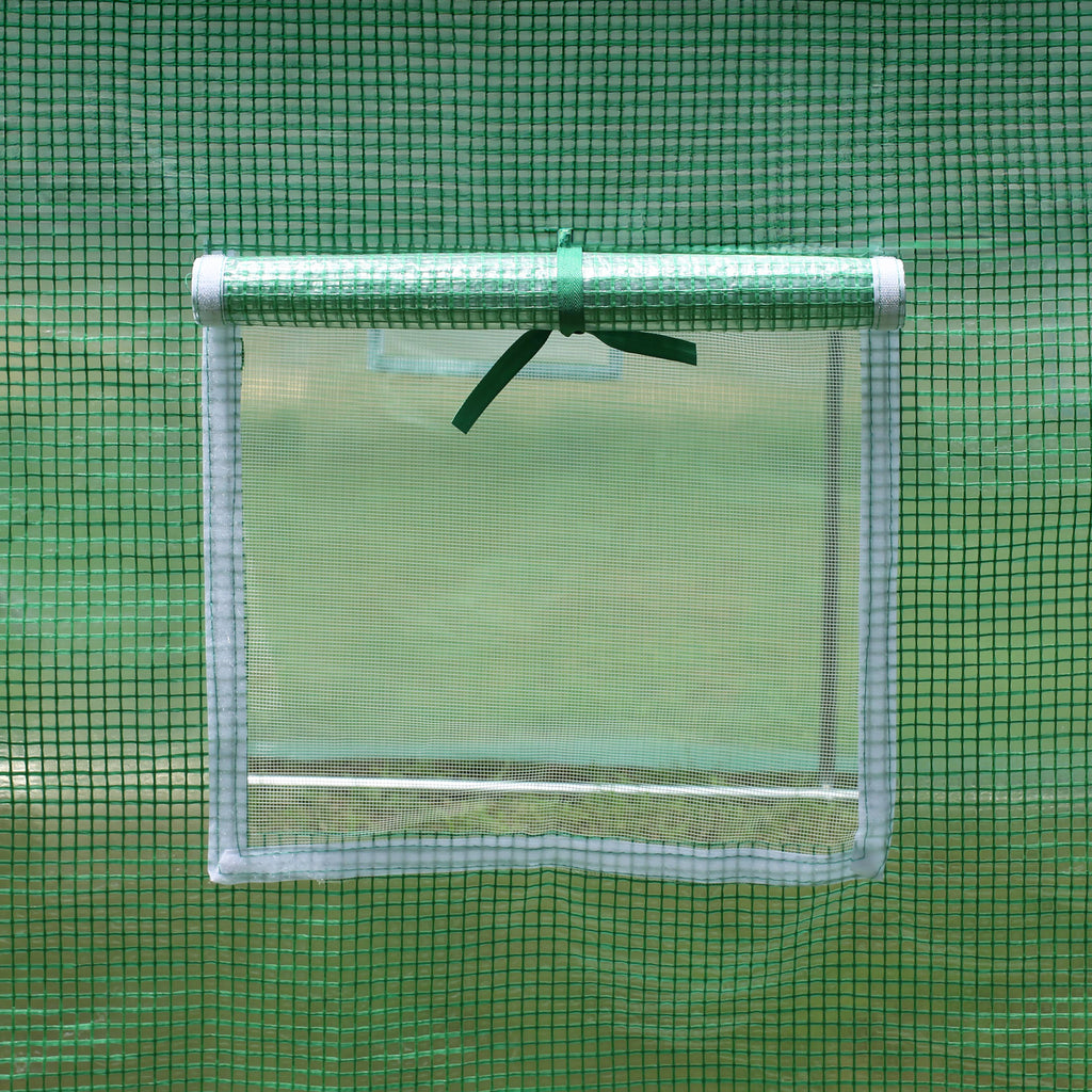 Foliengewächshaus, (H) 2 m, Stahlrohr verzinkt, PE-Gitterfolie