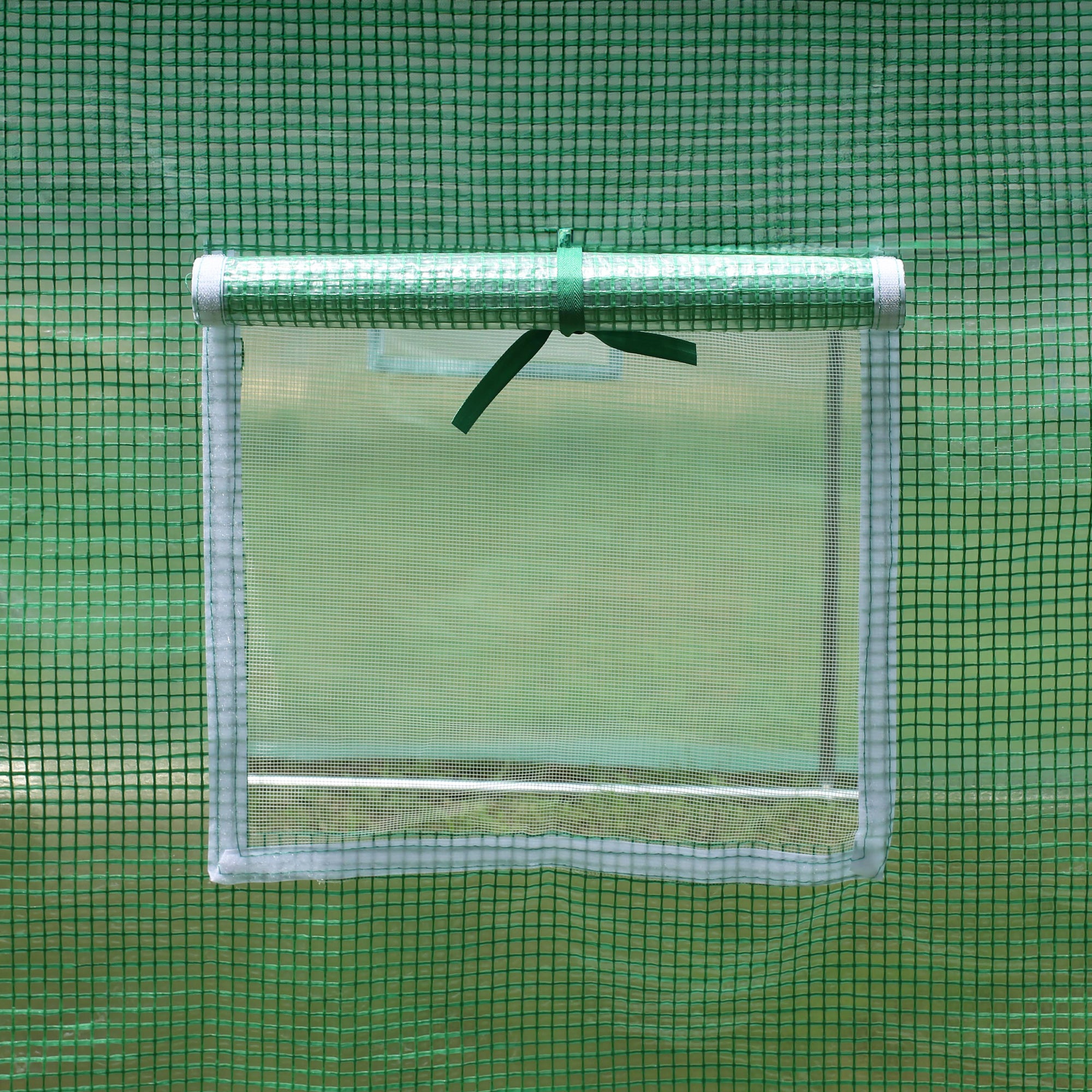 Foliengewächshaus, (H) 2 m, Stahlrohr verzinkt, PE-Gitterfolie