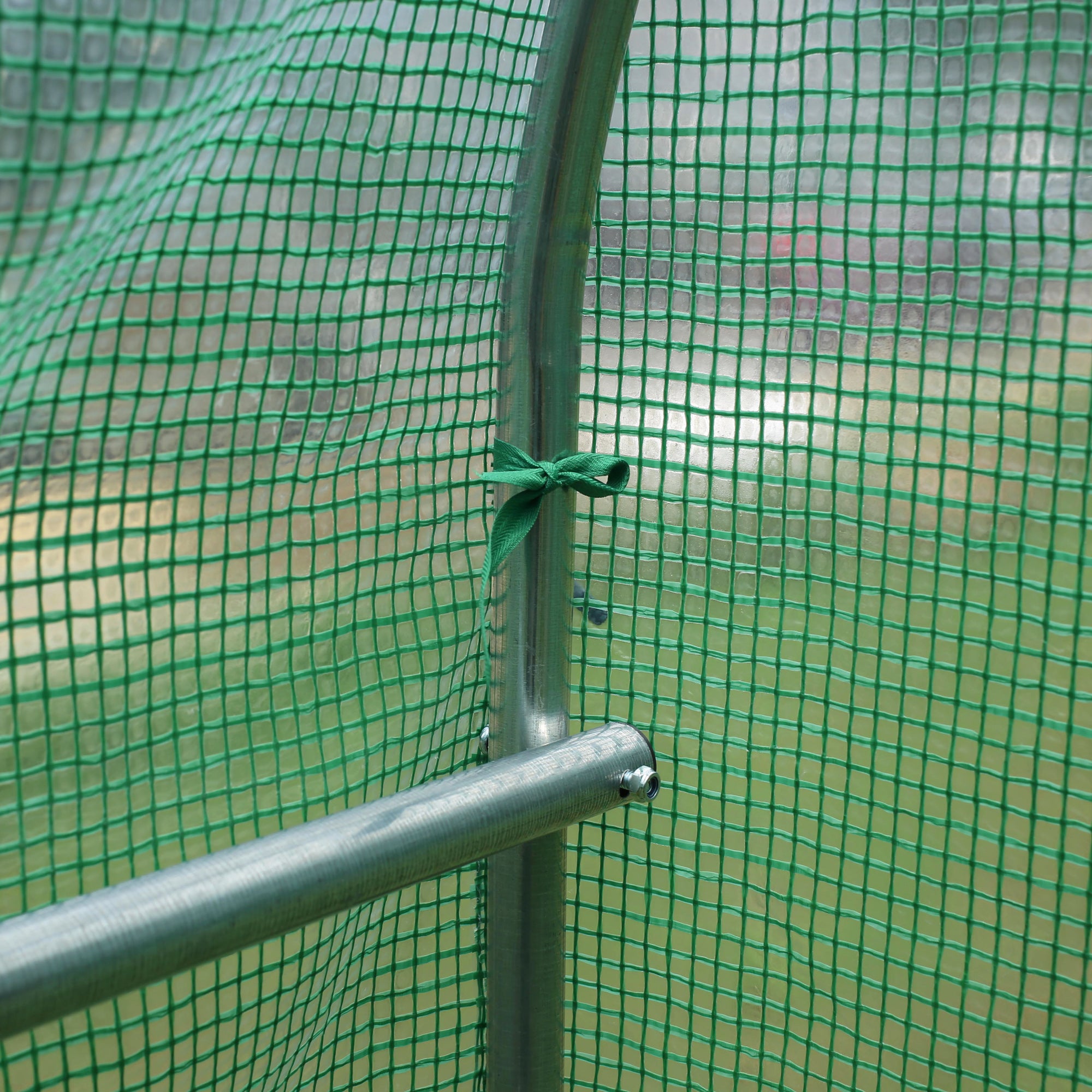 Foliengewächshaus, (H) 2 m, Stahlrohr verzinkt, PE-Gitterfolie