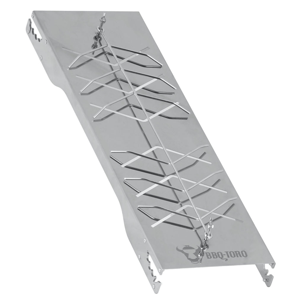Planche à saumon grillée à la flamme, en acier inoxydable, avec support
