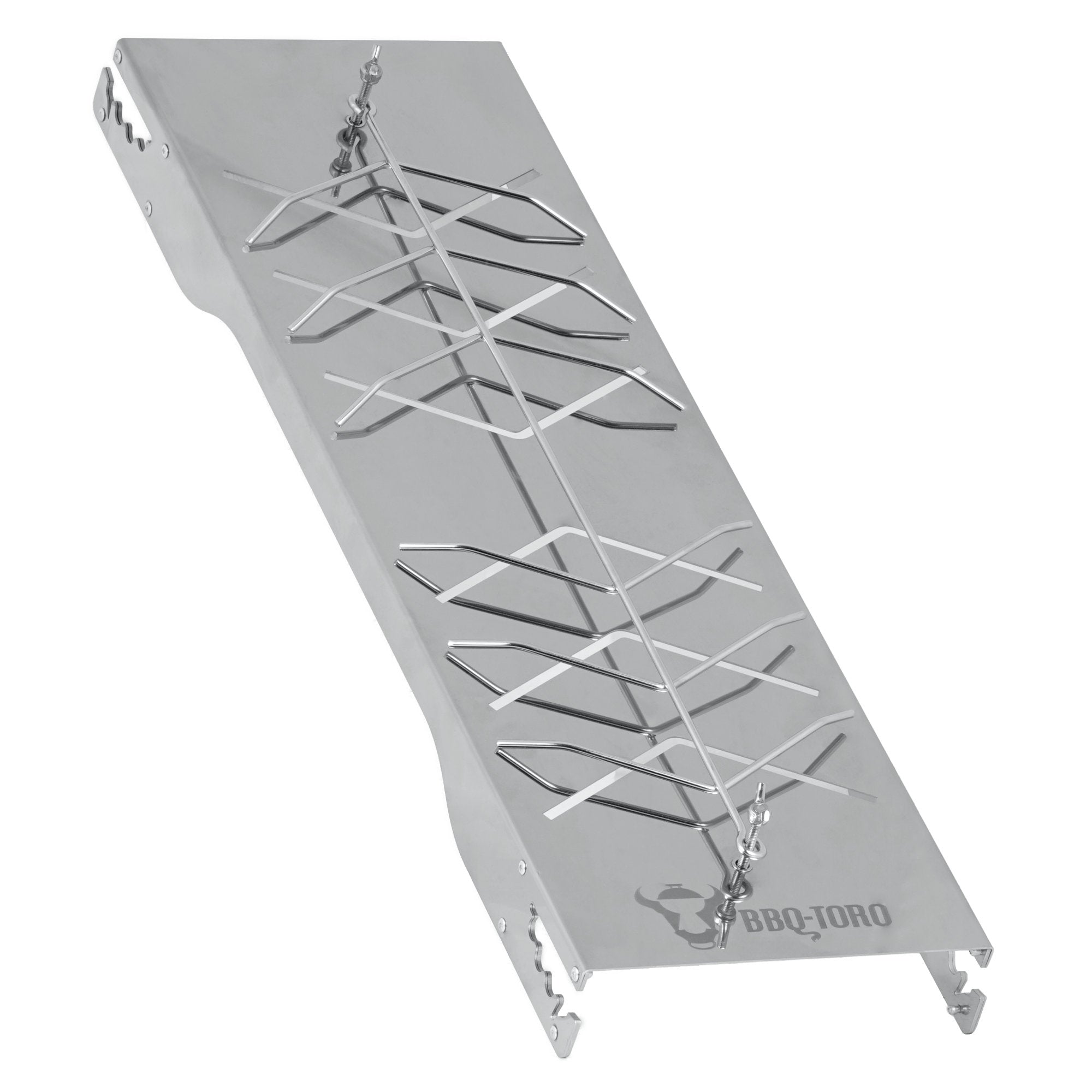 Planche à saumon grillée à la flamme, en acier inoxydable, avec support