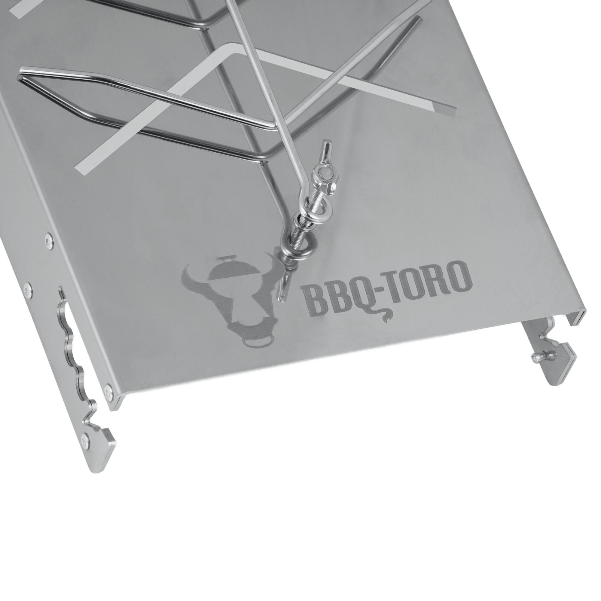 Planche à saumon grillée à la flamme, en acier inoxydable, avec support