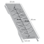 Planche à saumon grillée à la flamme, en acier inoxydable, avec support