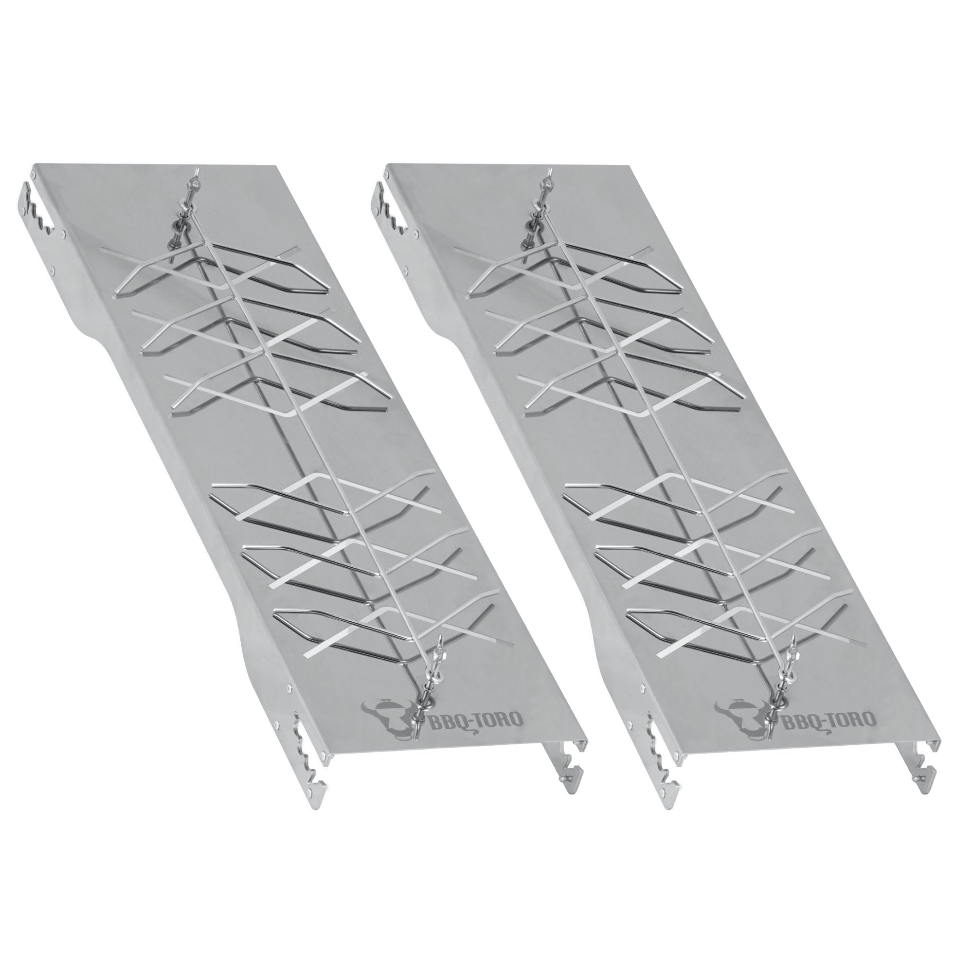 Planche à saumon grillée à la flamme, en acier inoxydable, avec support