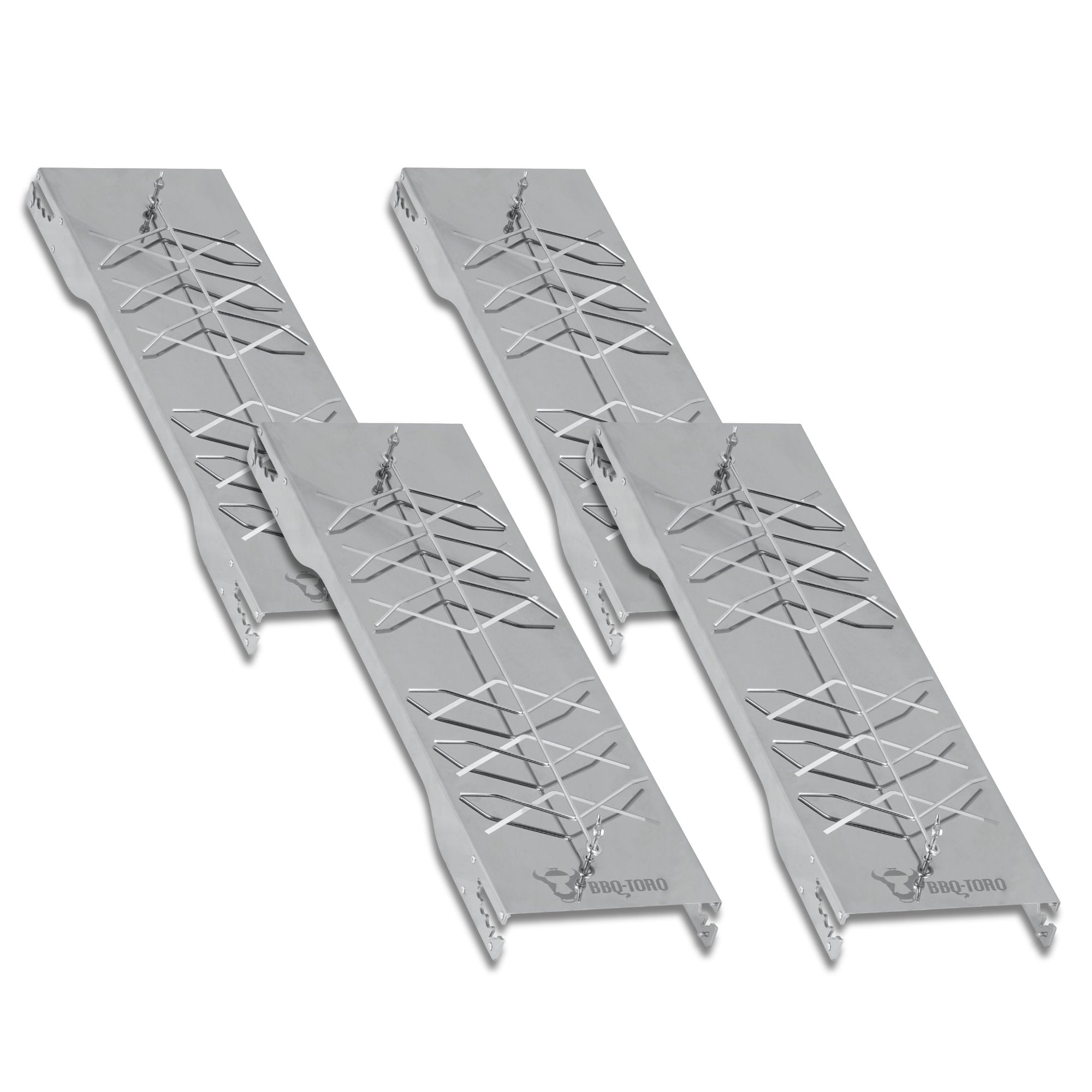 Planche à saumon grillée à la flamme, en acier inoxydable, avec support