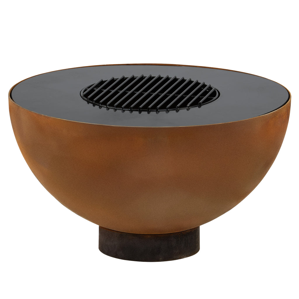 Feuerschale mit Grill, Ø 60 cm, Rostoptik