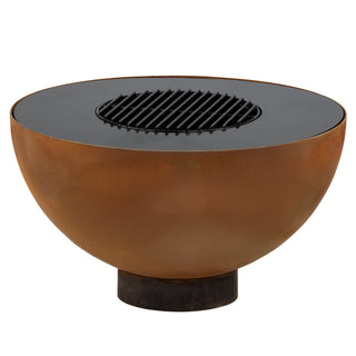 Fire bowl with grill, Ø 60 cm, rust look