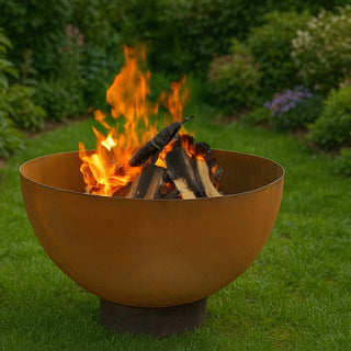 Fire bowl with grill, Ø 60 cm, rust look