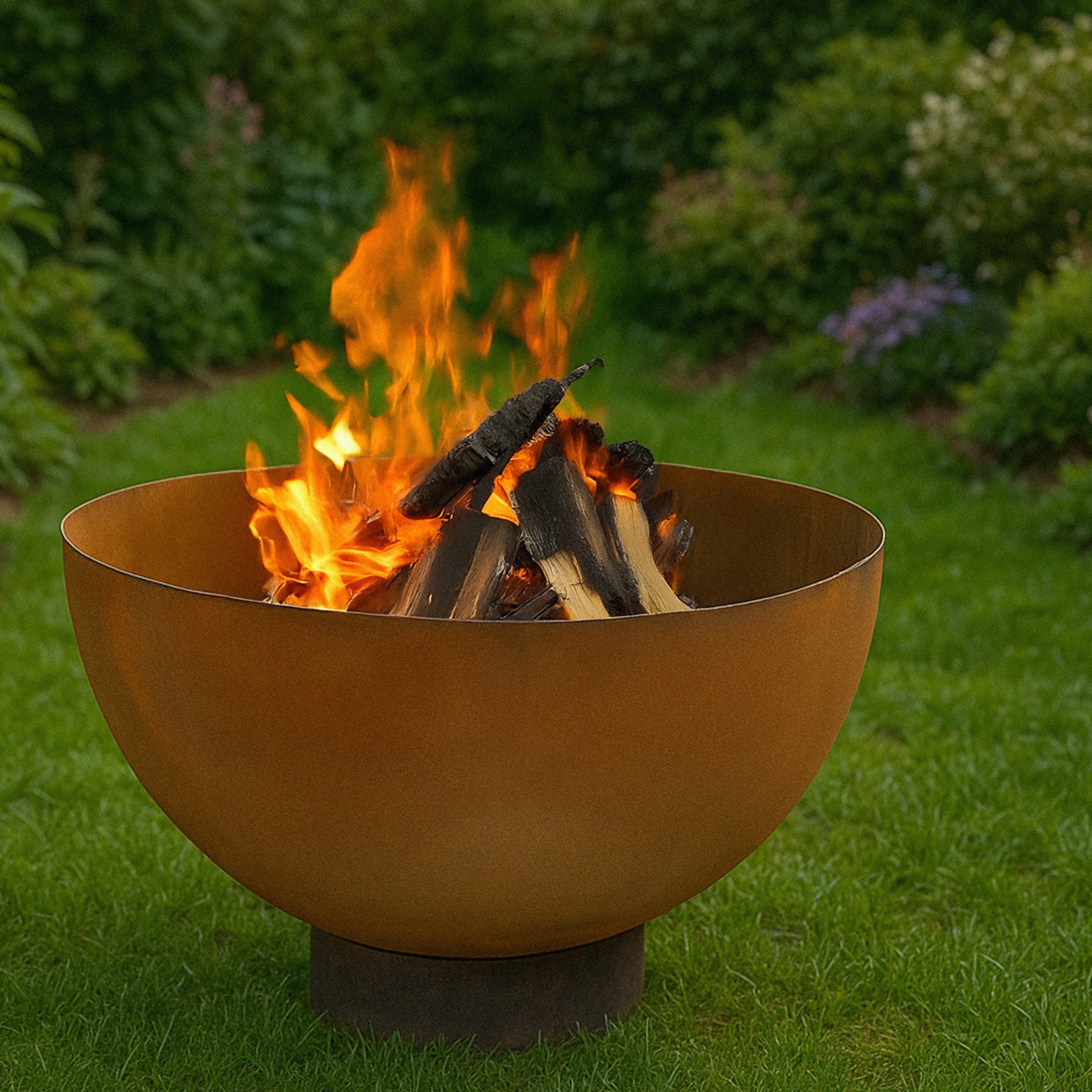 Feuerschale mit Grill, Ø 60 cm, Rostoptik