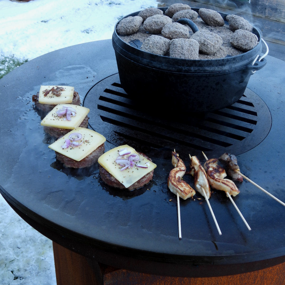 Brasero avec anneau de grille, Ø 82 cm, acier
