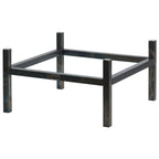 Fire Pit Stand, Rectangular, Steel Gray, Carbon Steel
