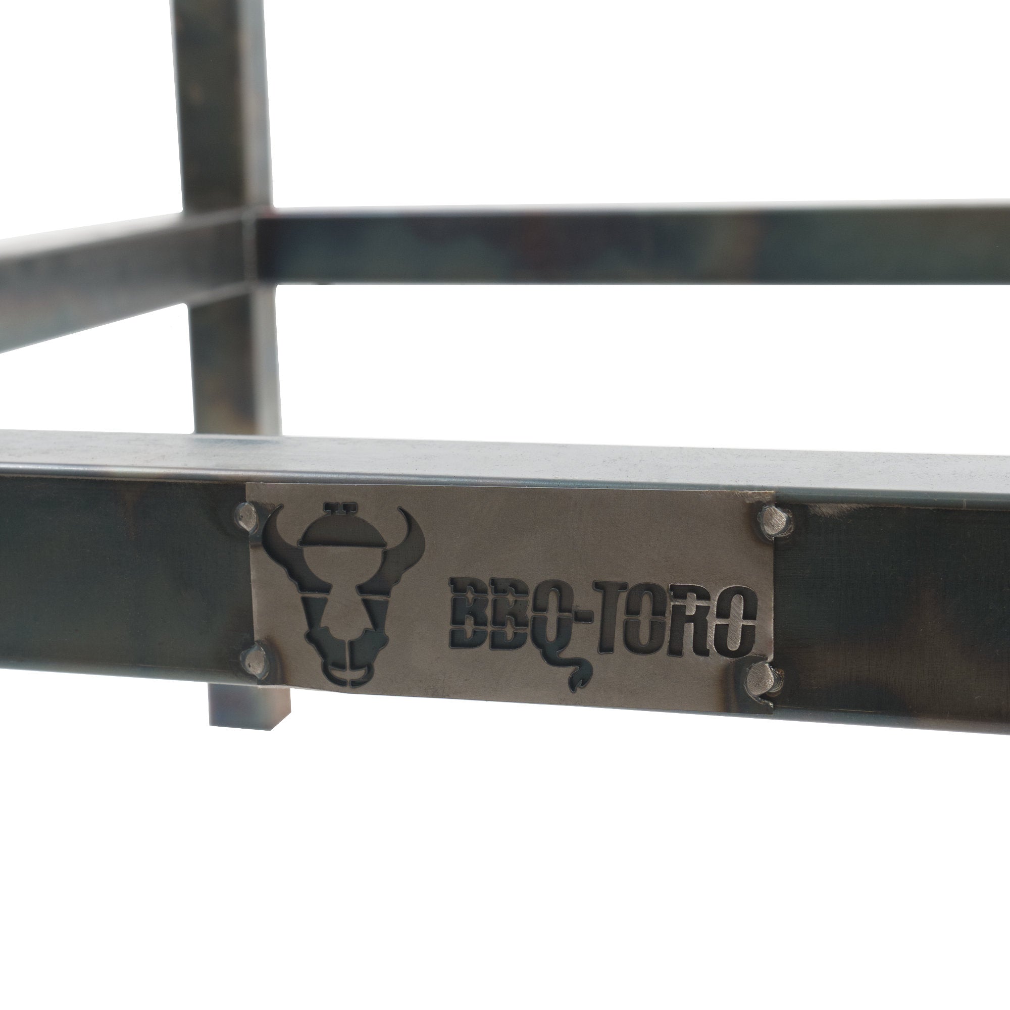 Fire Pit Stand, Rectangular, Steel Gray, Carbon Steel