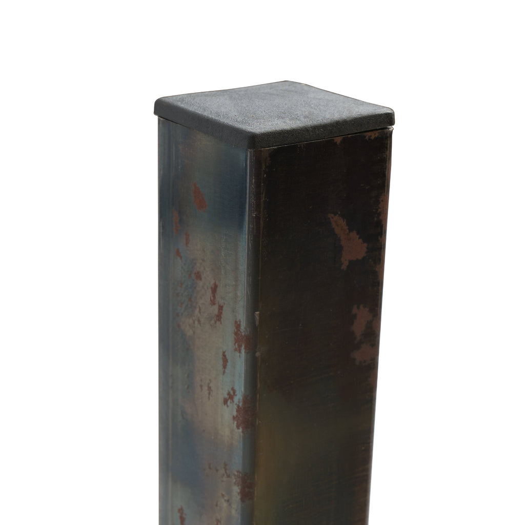 Fire Pit Stand, Rectangular, Steel Gray, Carbon Steel