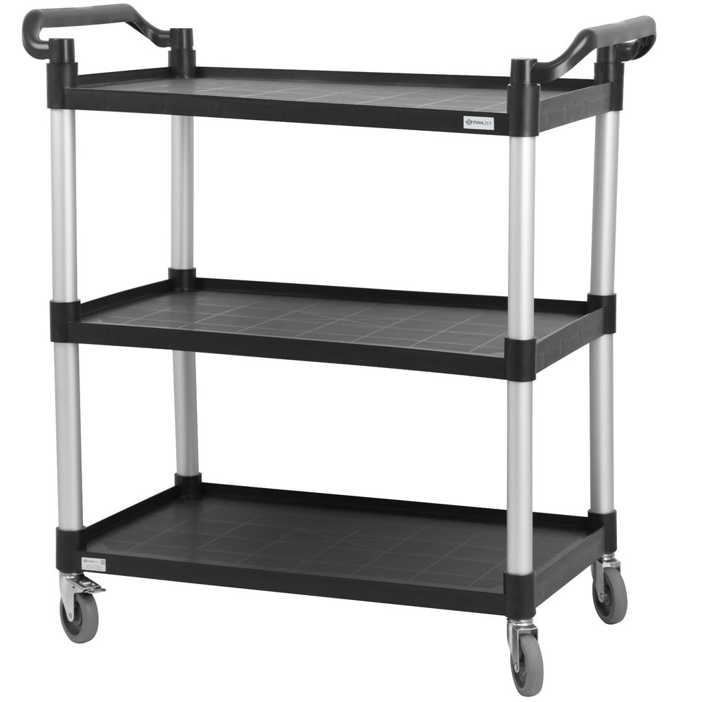 Servierwagen, bis 150 kg, mit Rollen, 3 Etagen