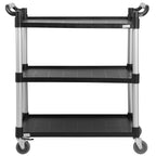 Servierwagen, bis 150 kg, mit Rollen, 3 Etagen