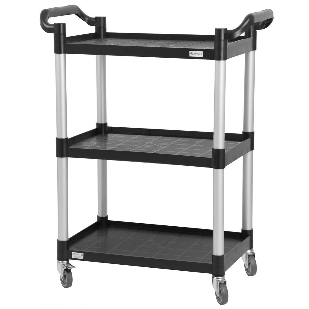 Servierwagen, bis 150 kg, mit Rollen, 3 Etagen