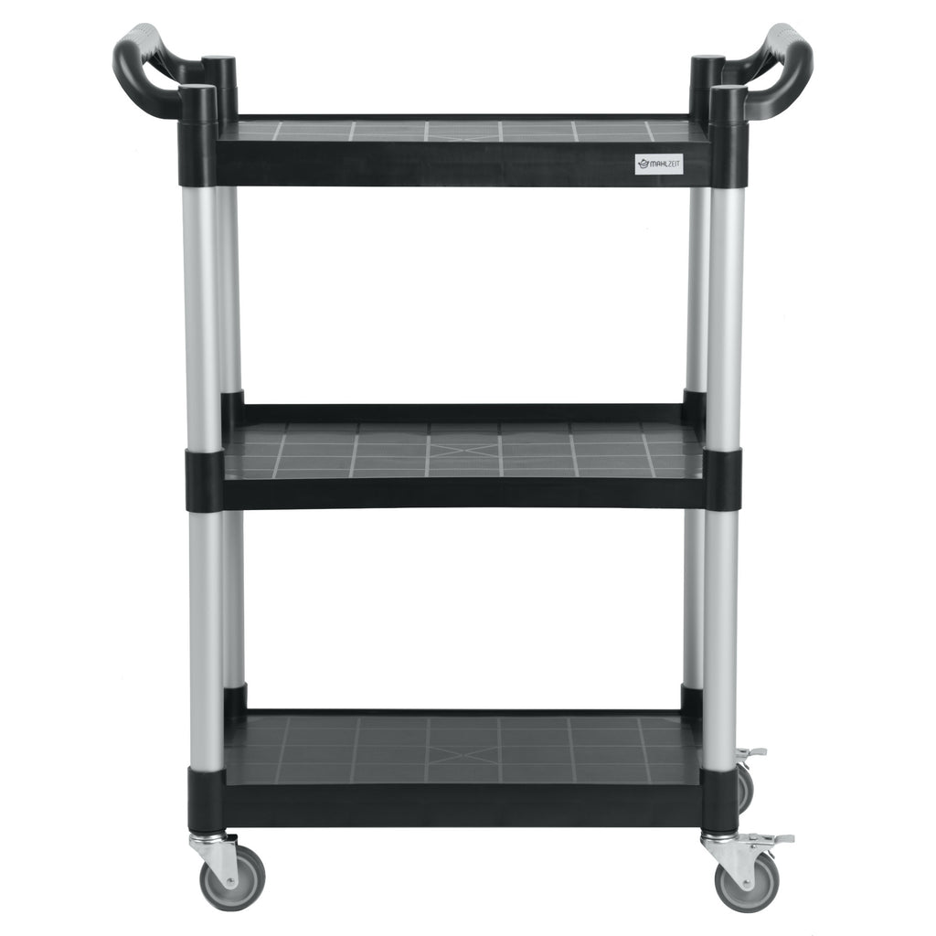 Servierwagen, bis 150 kg, mit Rollen, 3 Etagen