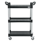 Servierwagen, bis 150 kg, mit Rollen, 3 Etagen