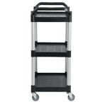 Servierwagen, bis 150 kg, mit Rollen, 3 Etagen