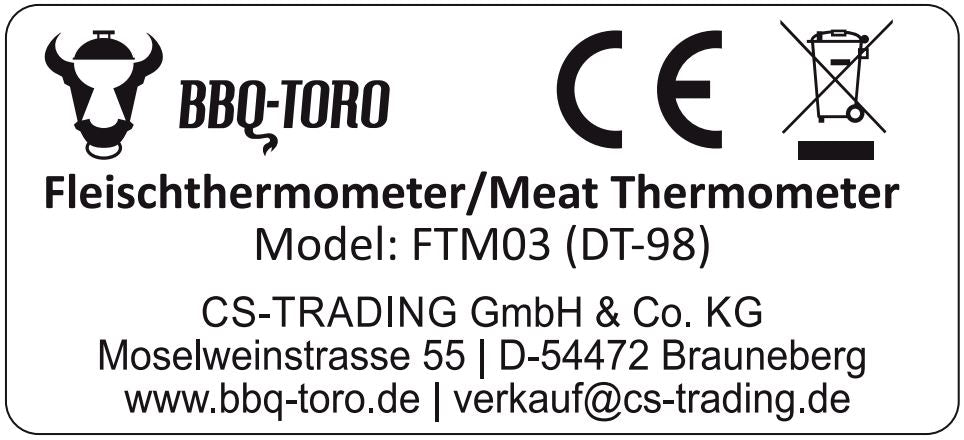 Thermomètre de cuisson numérique rechargeable pour barbecue, de -50 °C à 300 °C, avec écran LCD.