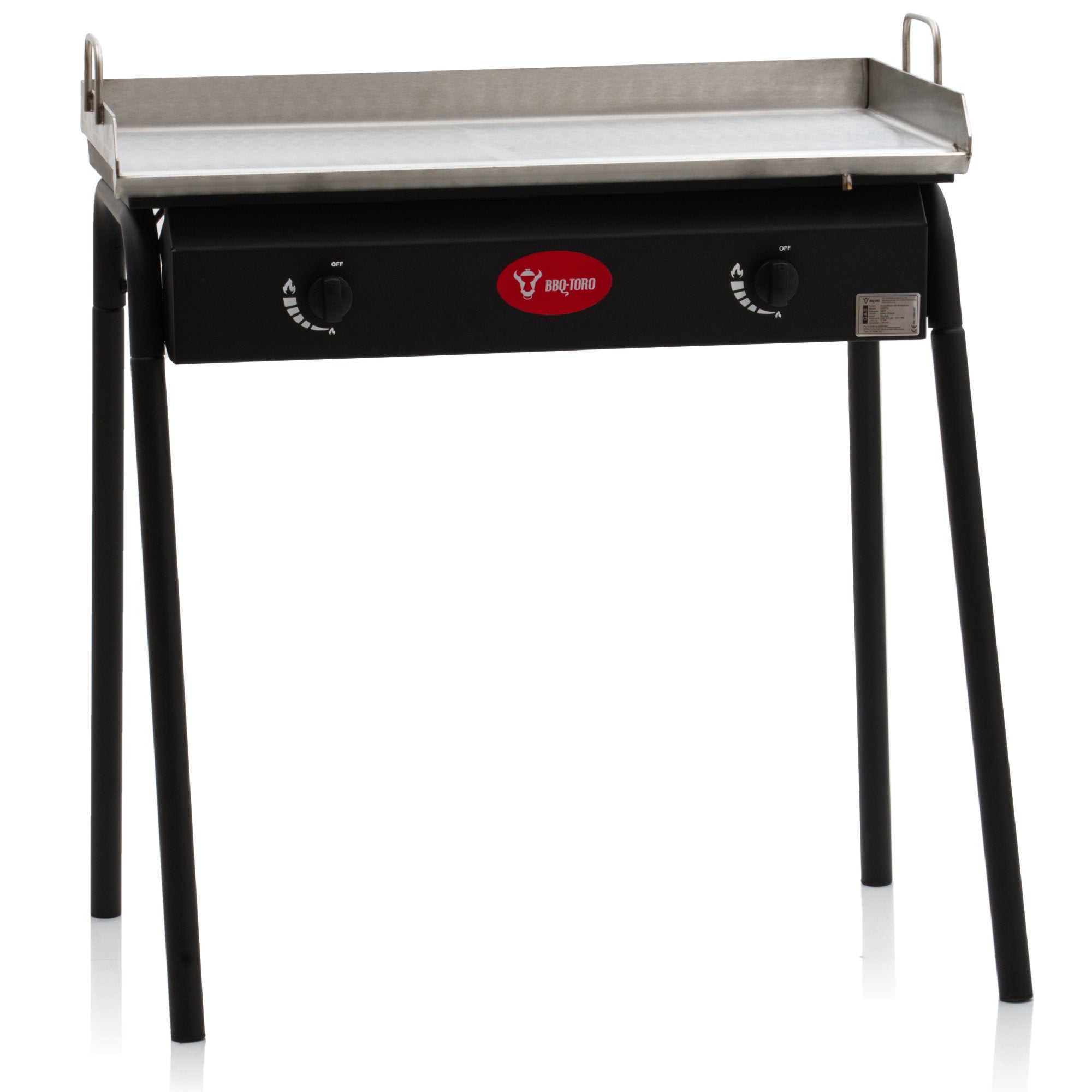 Gas Grilltisch, inkl. Edelstahl Grillplatte, 2 Gusseisen Brenner