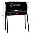 Table de cuisson au gaz avec pare-vent, 2 brûleurs en fonte, 2 kW