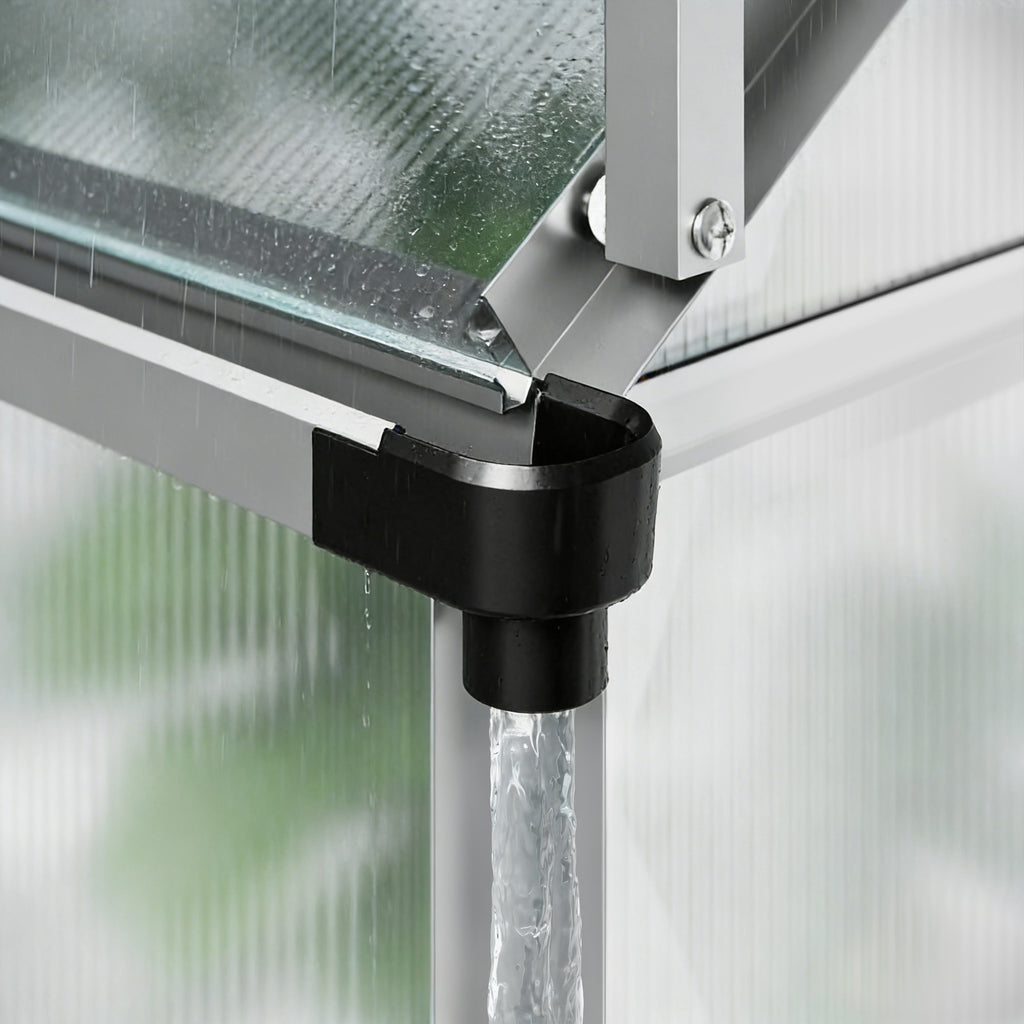 Gewächshaus Rinnenauslass 4er Set, Kunststoff