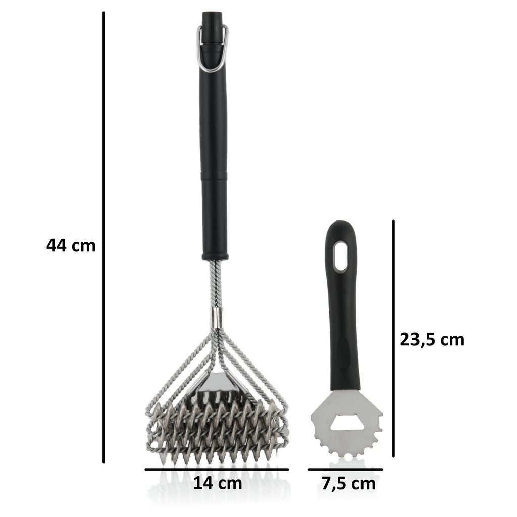 Brosse pour barbecue, lot de 2, ergonomique