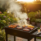 Grille de barbecue en fonte, 45 x 35 cm