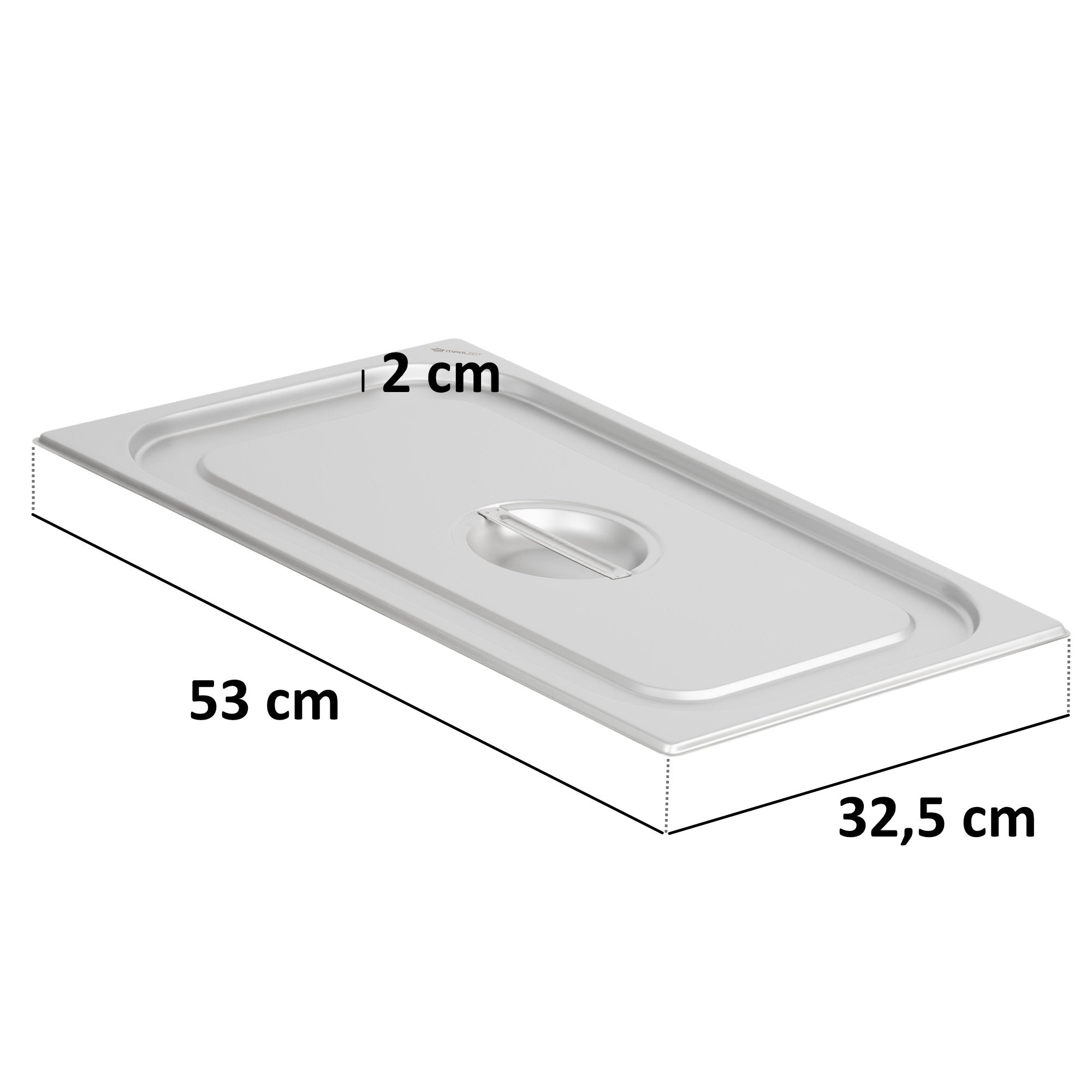 GN container for chafing dish, stainless steel, including lid