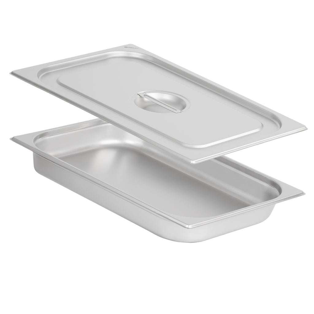 GN container for chafing dish, stainless steel, including lid