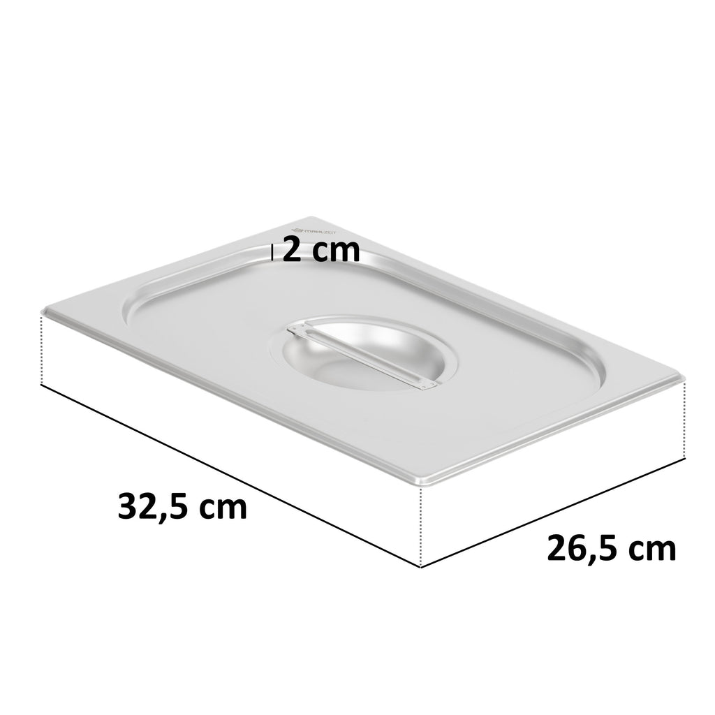 GN container for chafing dish, stainless steel, including lid