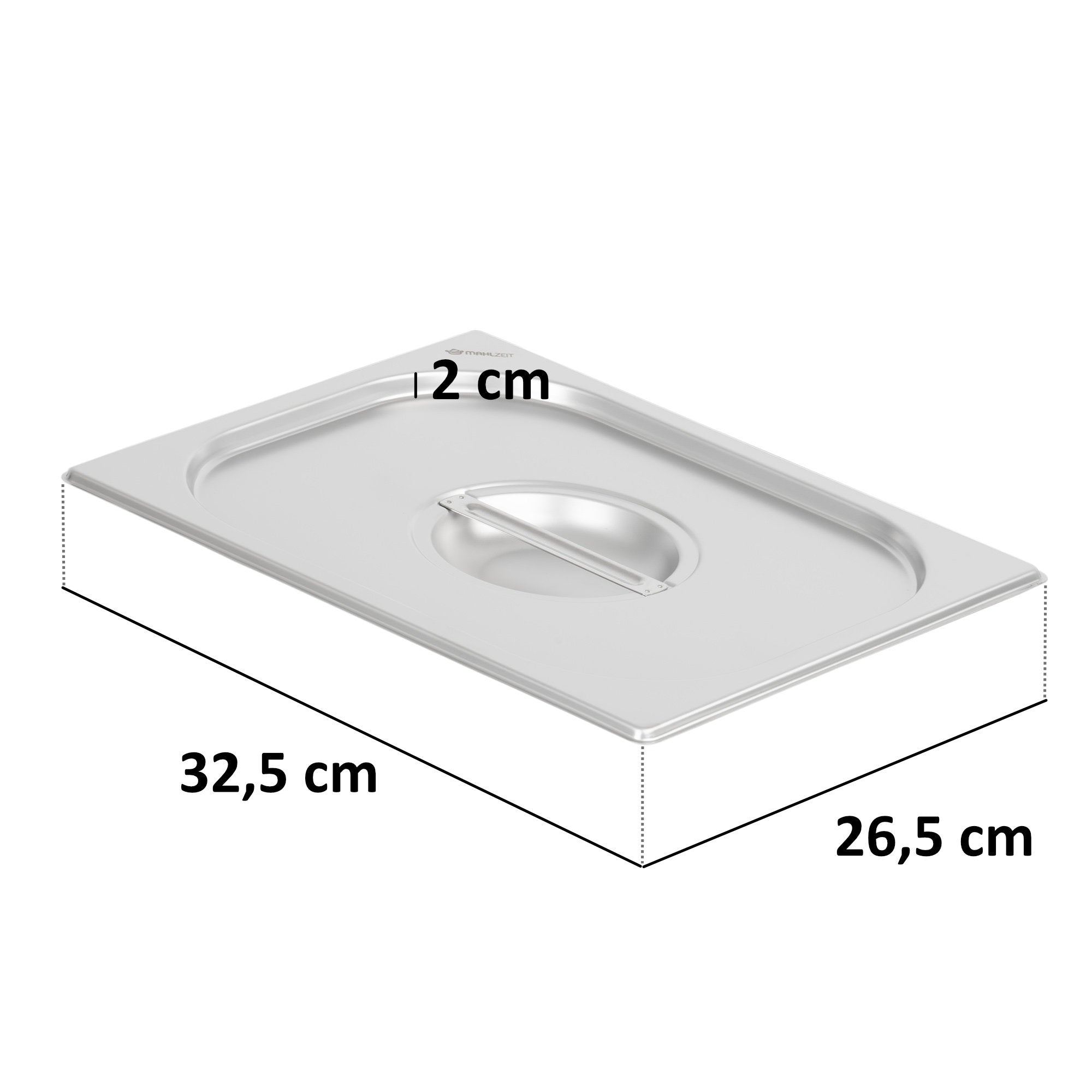 GN container for chafing dish, stainless steel, including lid
