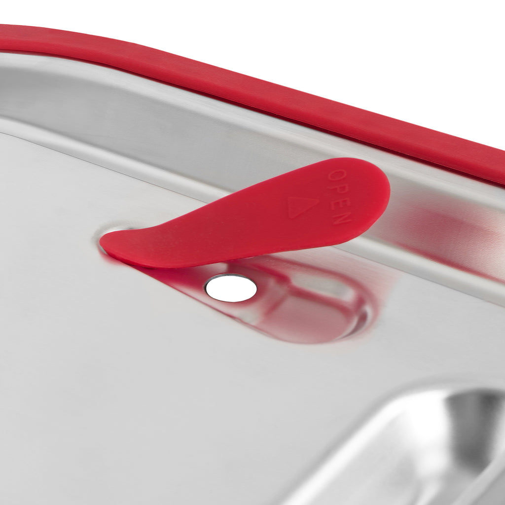 Lid for GN containers, stainless steel, with silicone rim