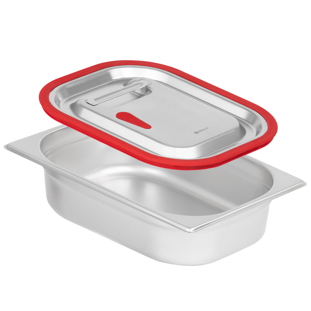 Lid for GN containers, stainless steel, with silicone rim