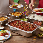 GN containers for chafing dishes, stainless steel