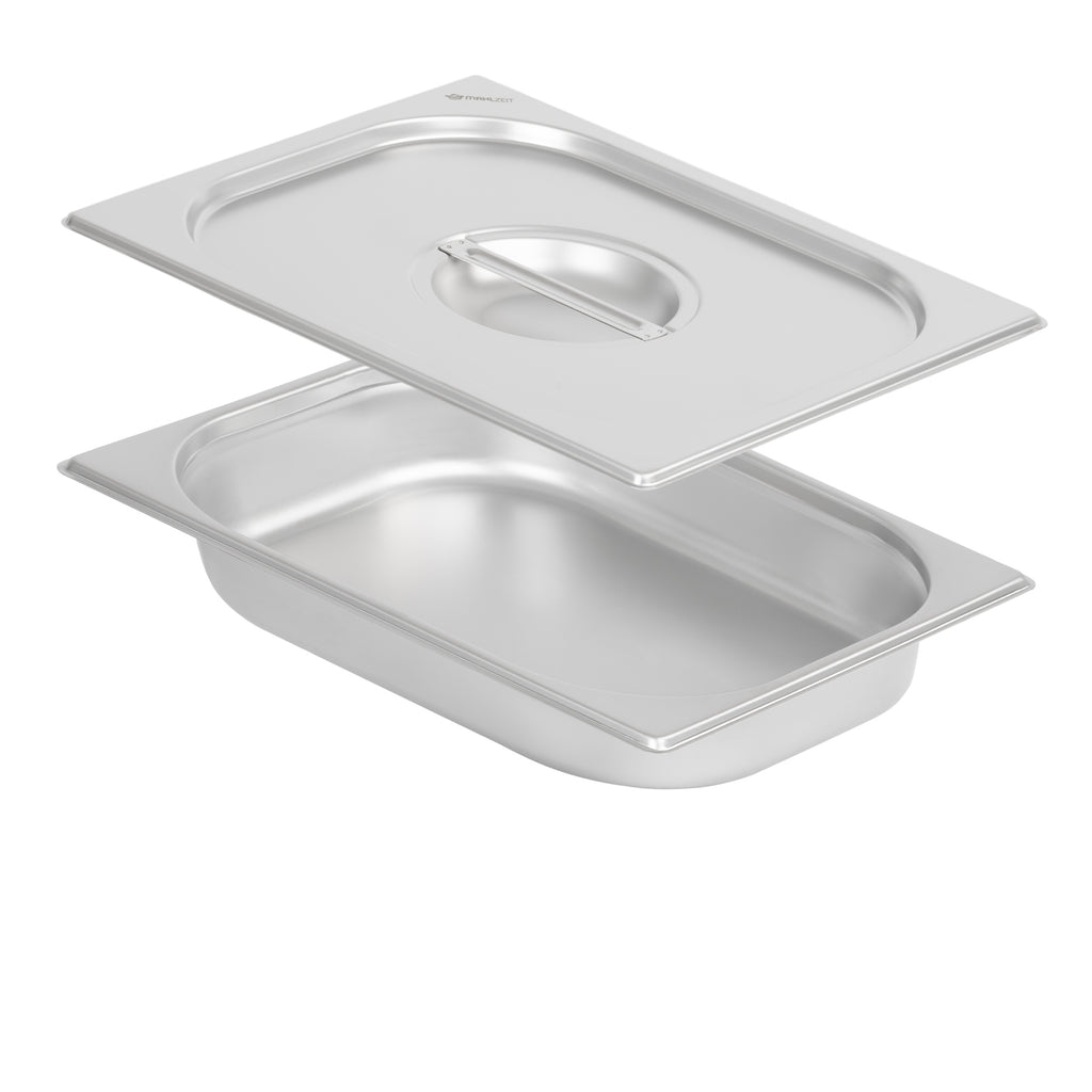 GN container for chafing dish, stainless steel, including lid